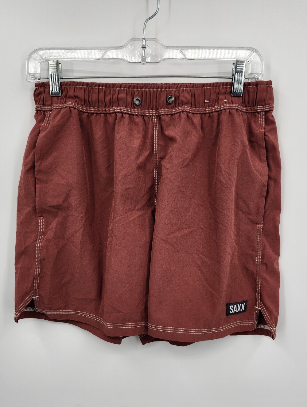 Saxx Men's Brick Red Athletic Shorts Sz M